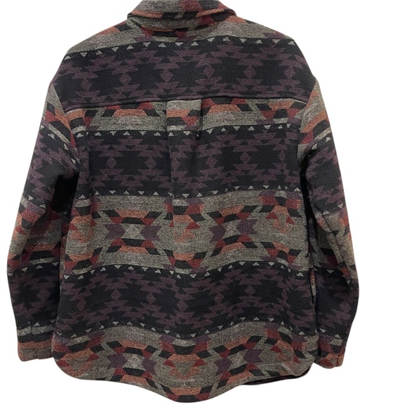 Maurices Southwestern Aztec Tribal Print Jacket Shacket Large Coat Earthy Colors - Picture 2 of 8